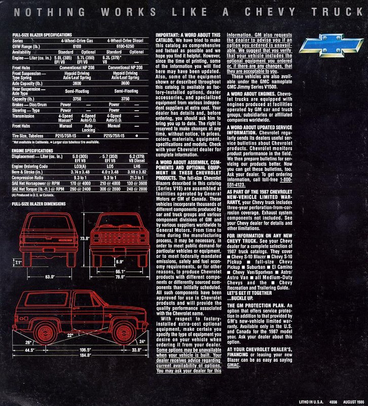 1985 Chevrolet Blazer Brochure Page 4